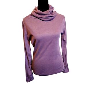 Vintage 80s Lavender Turtleneck Acrylic Medium
